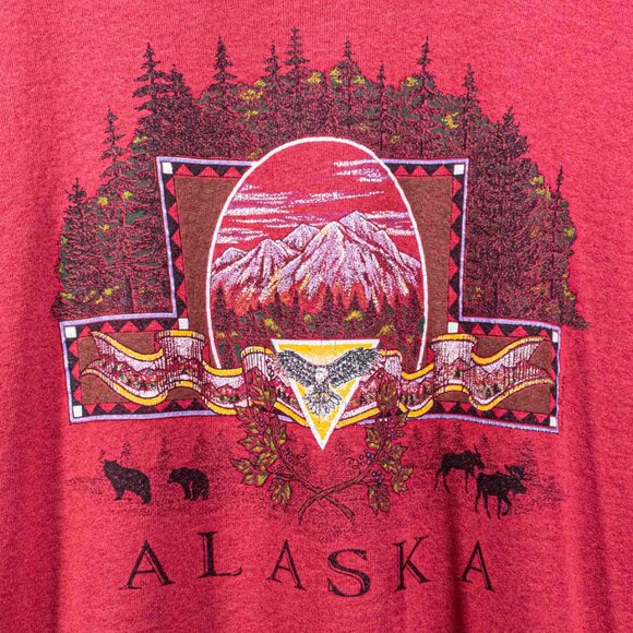 Alaska Wilderness Nature Sun Faded Sweatshirt XXL VTG 90s Art Grunge - Picture 4 of 12